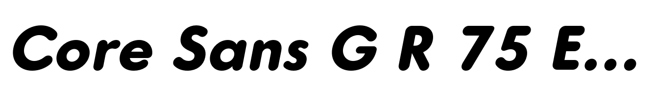 Core Sans G R 75 ExtraBold Italic